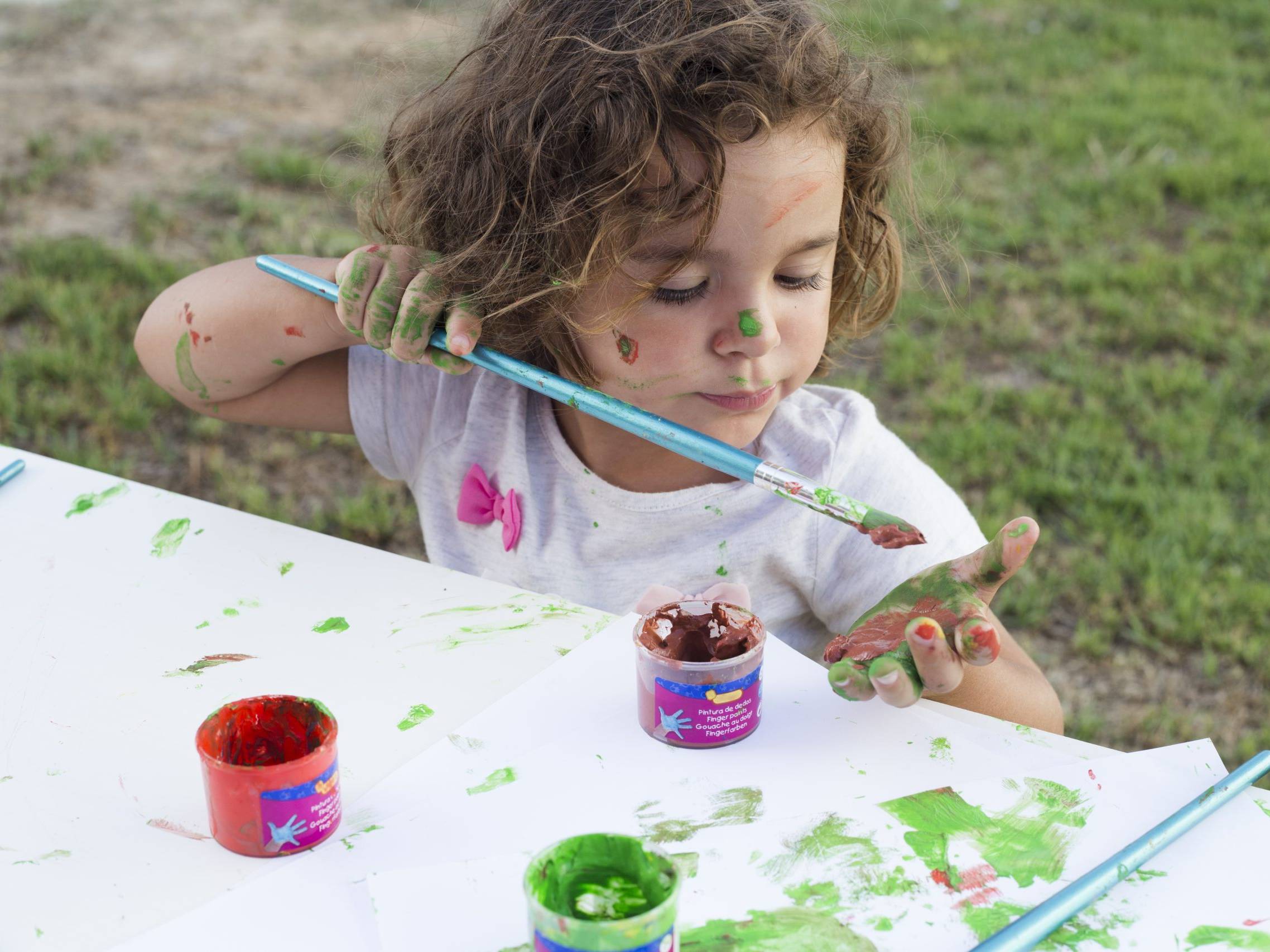 pintar amb nens